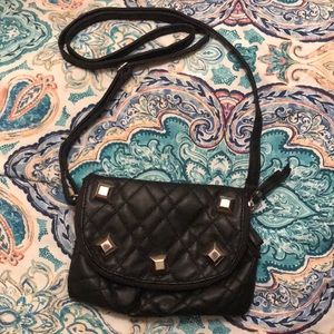 Small black fauxx leather purse 👜